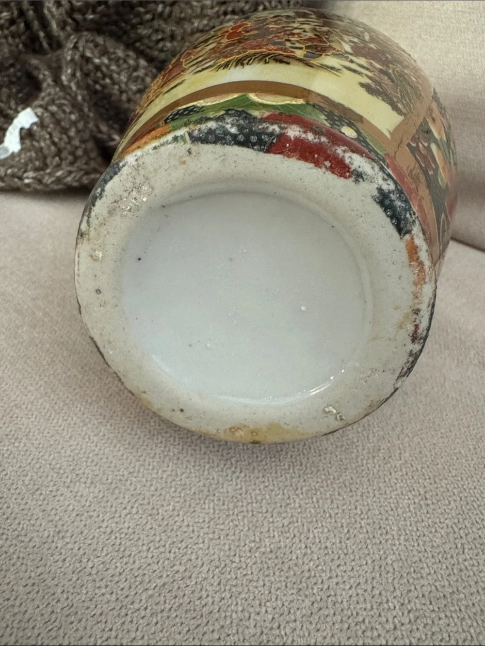 8” Japanese Satsuma-style porcelain vase